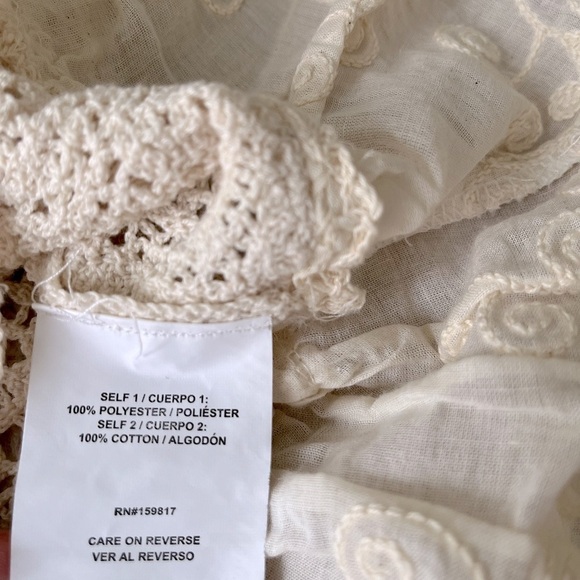 NWT Altar’d State Crochet Floral Tank Top Ivory Size S - Picture 7 of 8